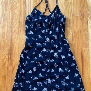 Garage button up mini dress xs